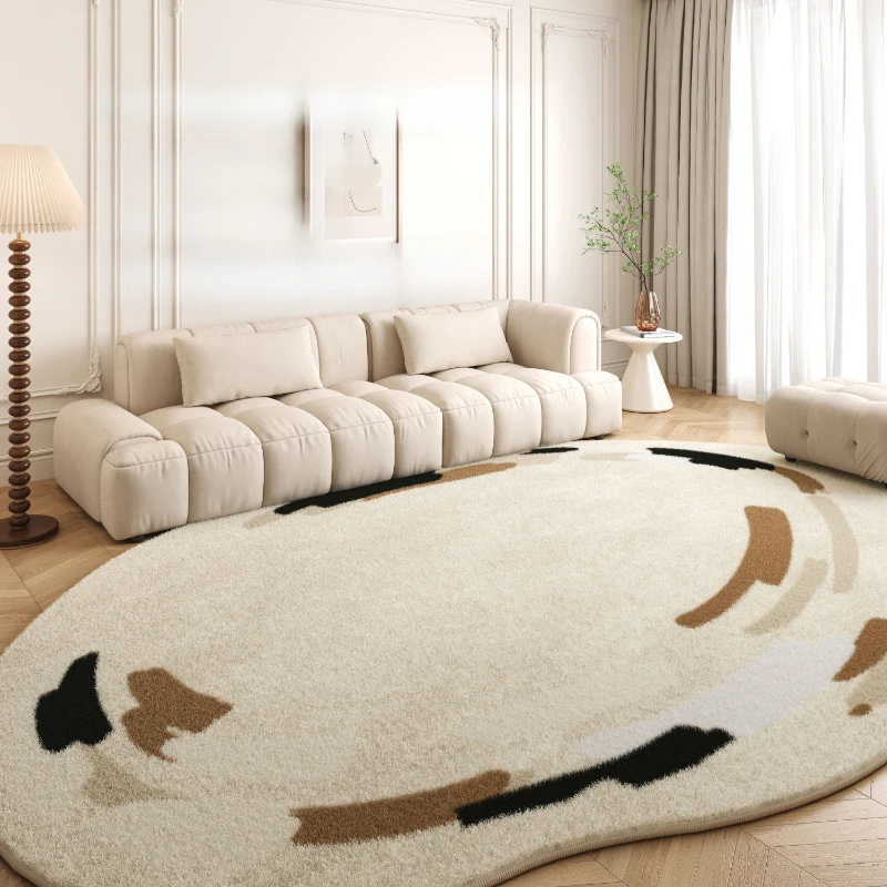 Modern Style bedroom decor carpet thickend plush lounge floor mat Irregular shapes carpets for living room fluffy soft study rug 2