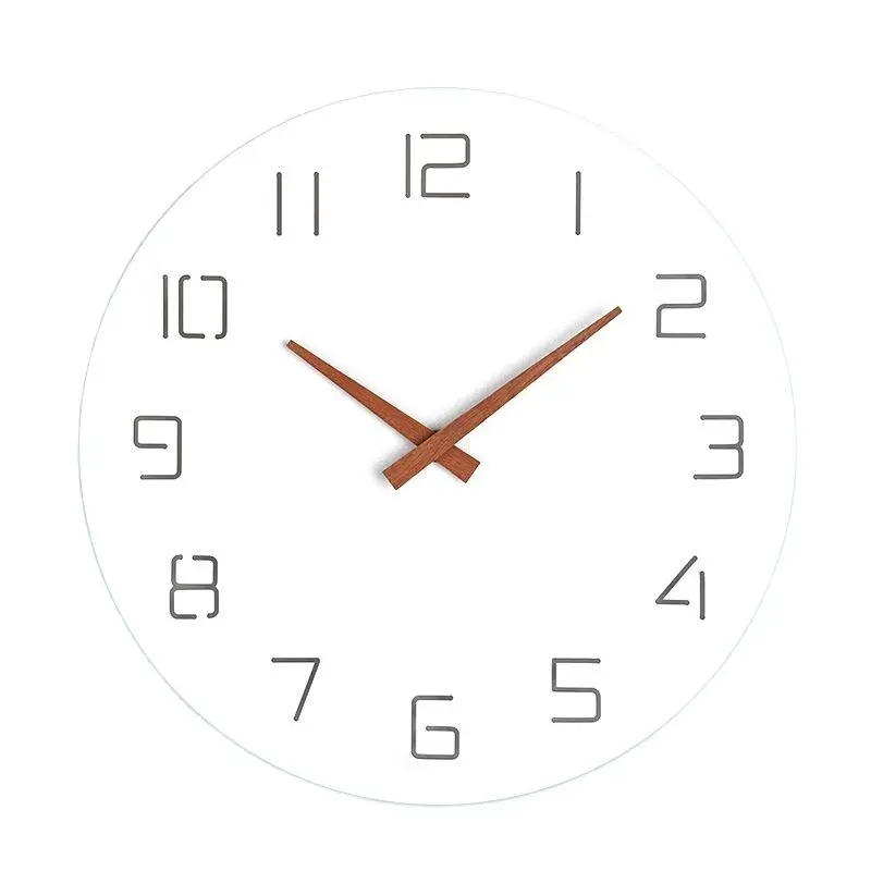 Round White Wood Silent Wall Clocks