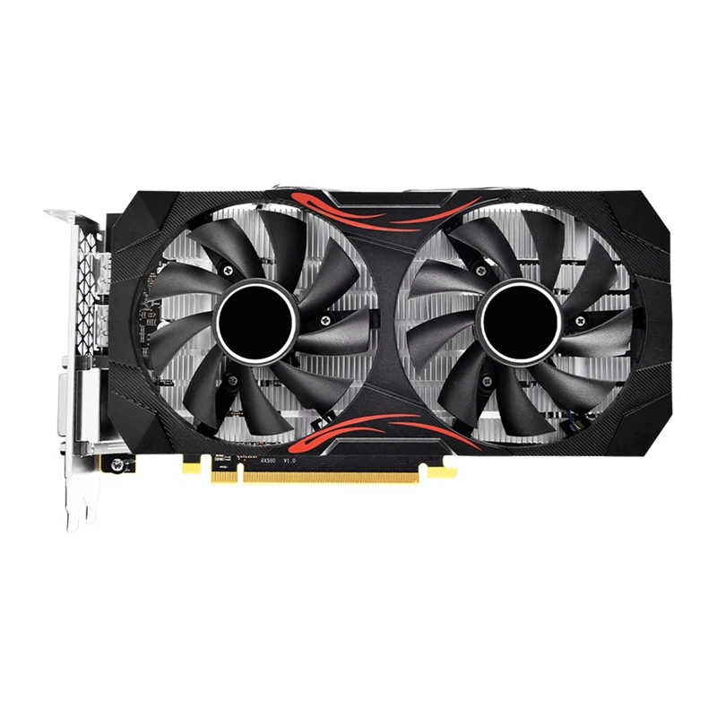 

Graphics Card 1284M/8100Mhz PCIE3.0 16X 3XDP 1XHD 1XDVI Graphics Card 8Pin Dual Fan For AMD Mining Game Graphics Card
