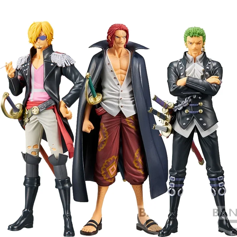 

Banpresto DXF Original ONE PIECE Anime Figure Sanji Shanks Roronoa Zoro Action Figure Toys For Boys Kids Children Birthday Gifts