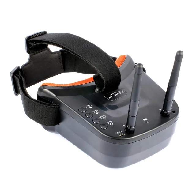 Mini FPV Goggles 3 inch 480 x 320 Display with Double Antenna 5.8G 40CH Built-in 3.7V 1200mAh Battery for RC Helicopter Airplane 2
