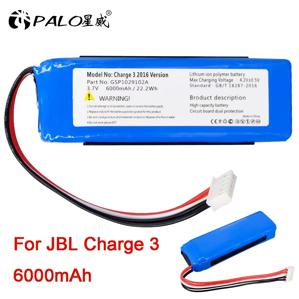 Batteria Bateria Jbl Charge 3 6000Mah 3.7V Per Batteria Jbl Charge 3 Versione 2016