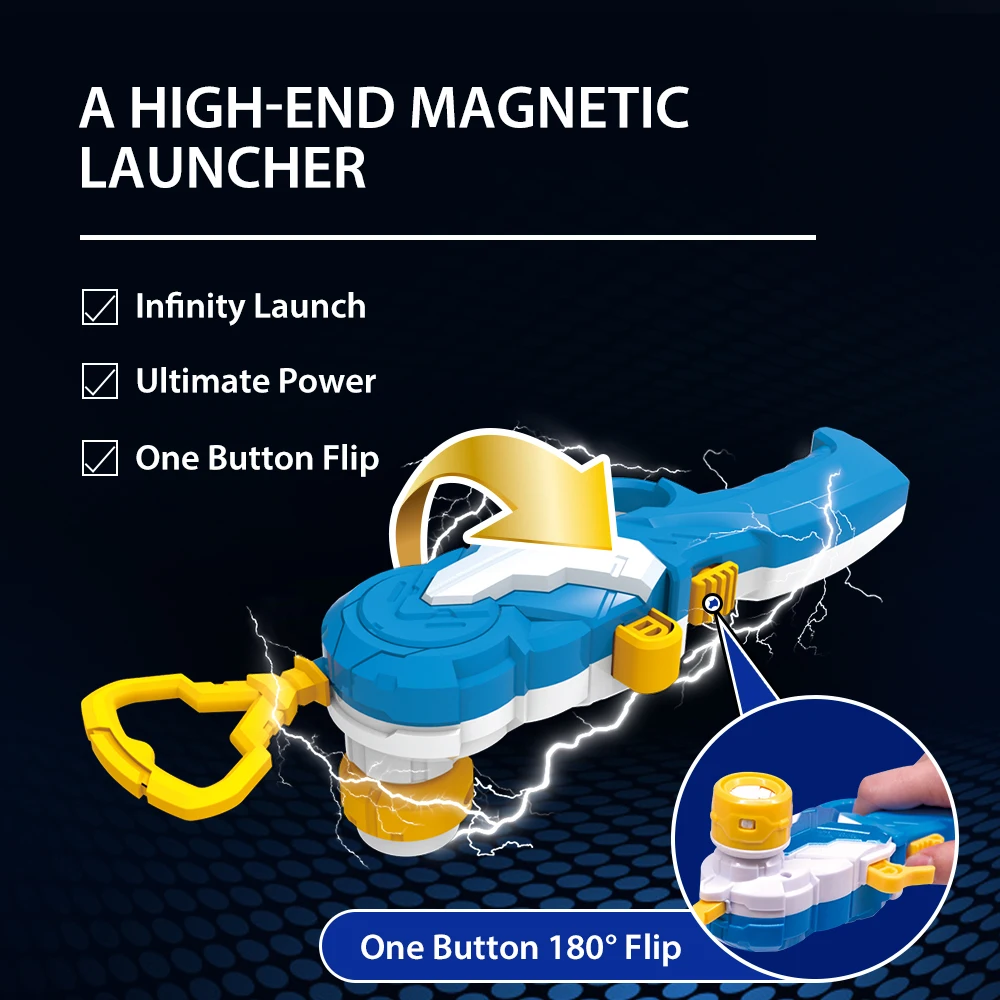 Infinity Nado 5 Deluxe Advanced Series Non Stop Battle Set Metal Spinning Top Gyro With Magnetic Launcher Anime Kid Toy spinning top toy,gyro toupie,battle tops,battle top toy,gyroscope toy
