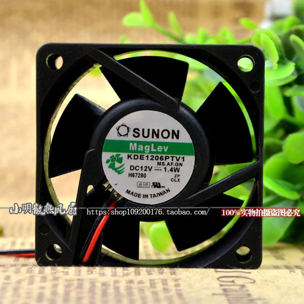 For Sunon KDE1206PTV2 6CM 6025 DC12V 1.4W cooling fans 60X60X25MM