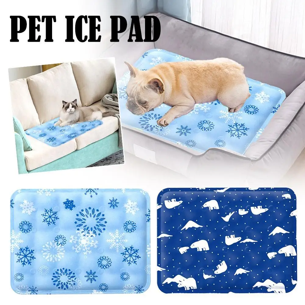 

Pet Ice Pad Snow Animal Pattern Summer Dog Cooling Mat Sleeping Pad Pet Ice Pad Cooling Blanket For Bed Car B5H1