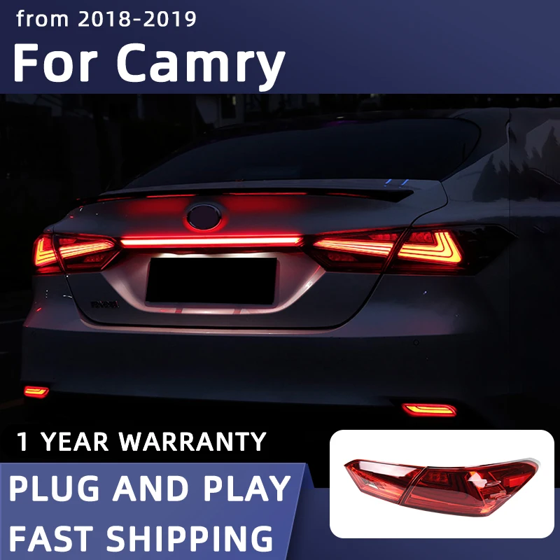 

Taillights For Toyota Camry LED Rear lights 2018-2020 Tail Lamp Car Styling DRL Dynamic Turn Signal Reverse Auto Accessories