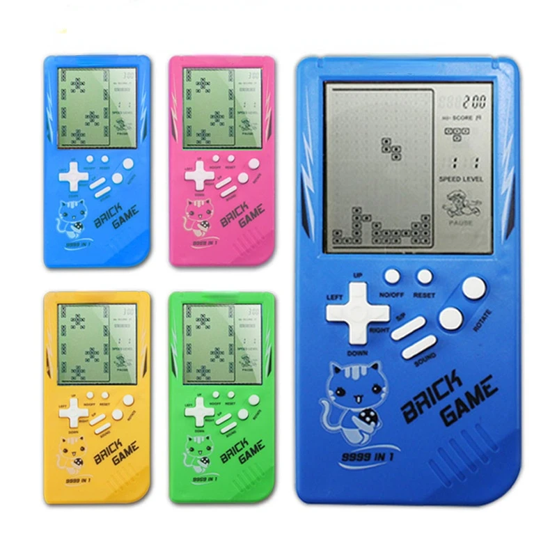Classic Handheld Game Machine Tetris Game Kids Game Console Toy with Music Playback Retro Children Pleasure Games Player
