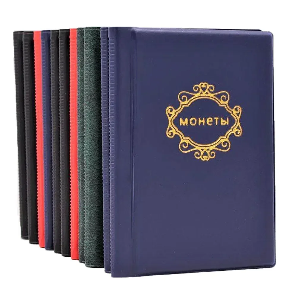 PU Leather Coin Album 10 Pages 120 Pockets Coin Album for Coins Pockets Commemorative Coin,medallions Badges Collection Book coins collection album,coin collection album