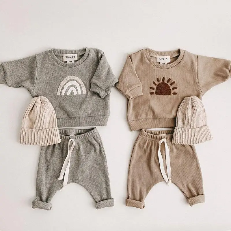 

Baby Boy Girls Clothes Cotton Girl Clothing Sets Long-Sleeved Sweatshirts+Pants Infant Clothes 2pcs Suit Outfits Ropa Para Bebe