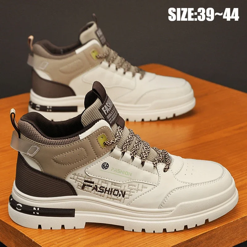 Spring Autumn sports style breathable comfortable high-top MEN'S handsome sneakers male outdoors platform casual running shoes 3