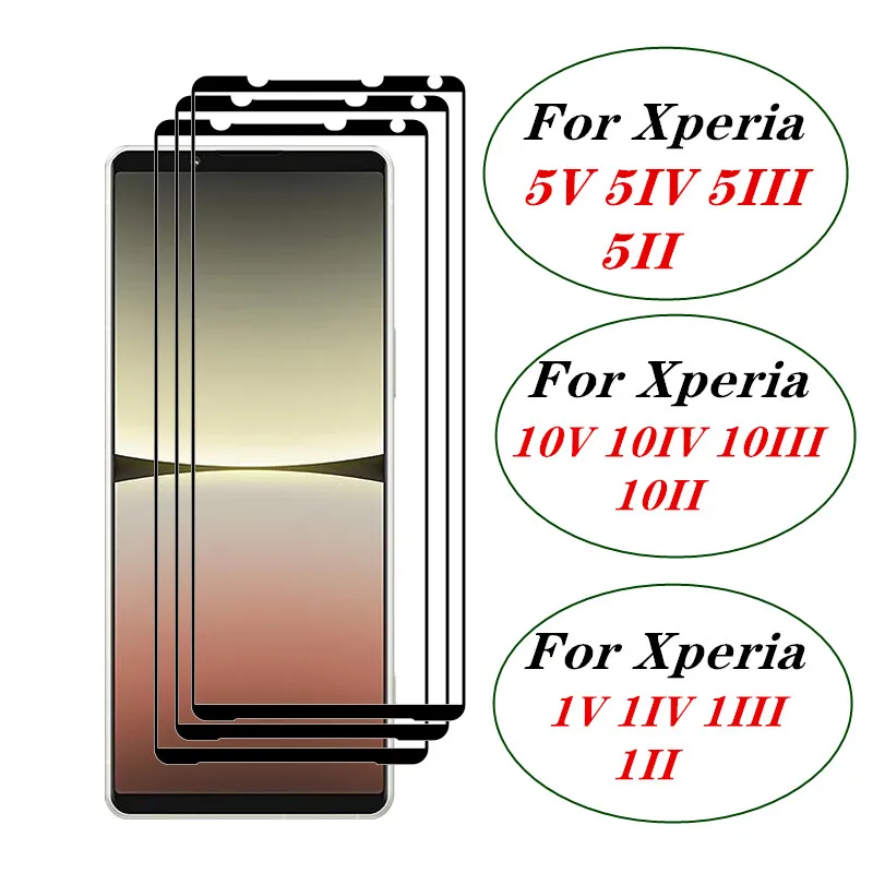 

3 шт. обновленное закаленное стекло для SONY Xperia 1V 1IV 1III 10V 10IV 10III 10II 5V 5IV 5III 5II защита для экрана Горячая Распродажа