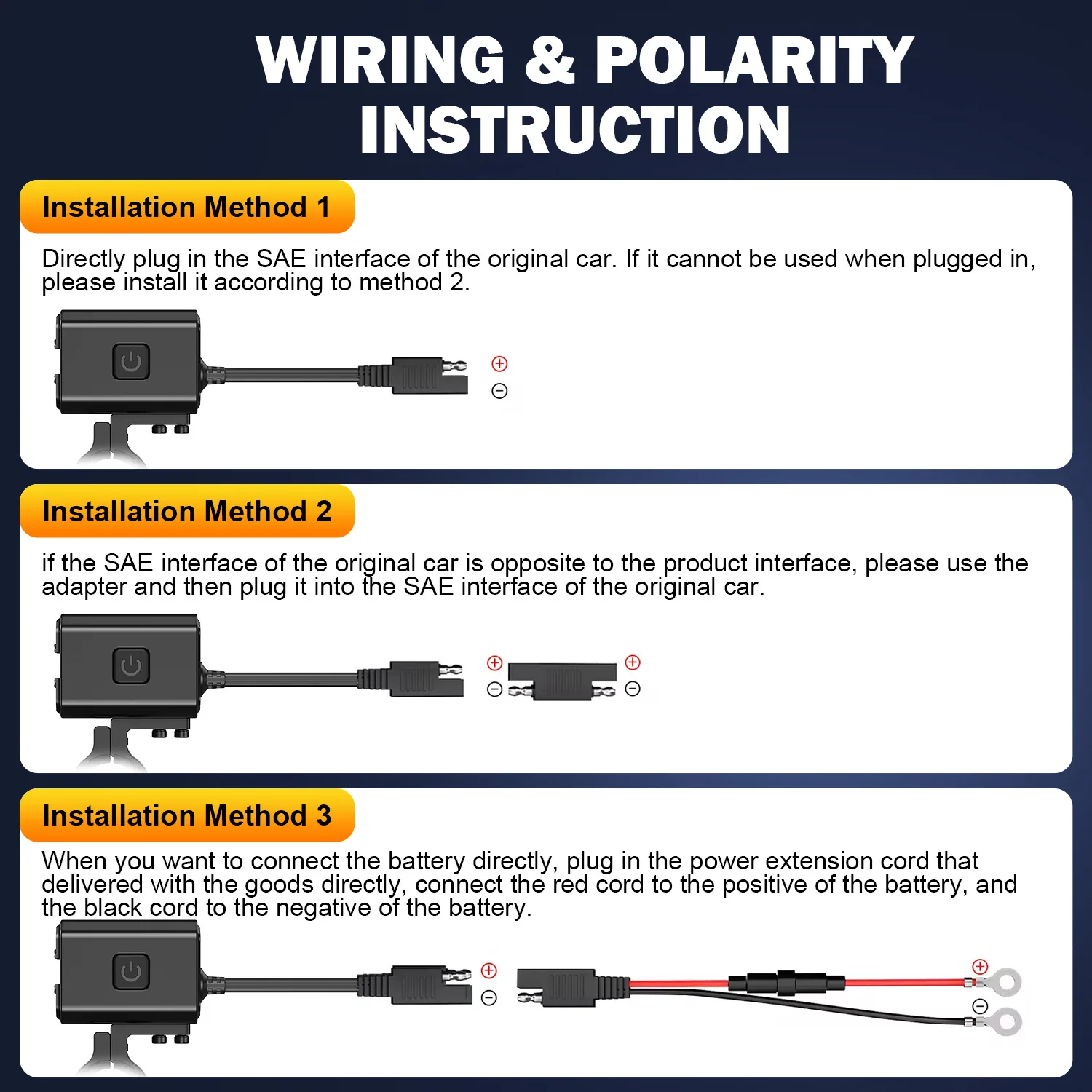 알루미늄 오토바이 USB 충전기 PD3.0 USB-C 고속 충전기 전원 어댑터 QC3.0 듀얼 소켓(스위치 포함) 방수 디지털 전압계