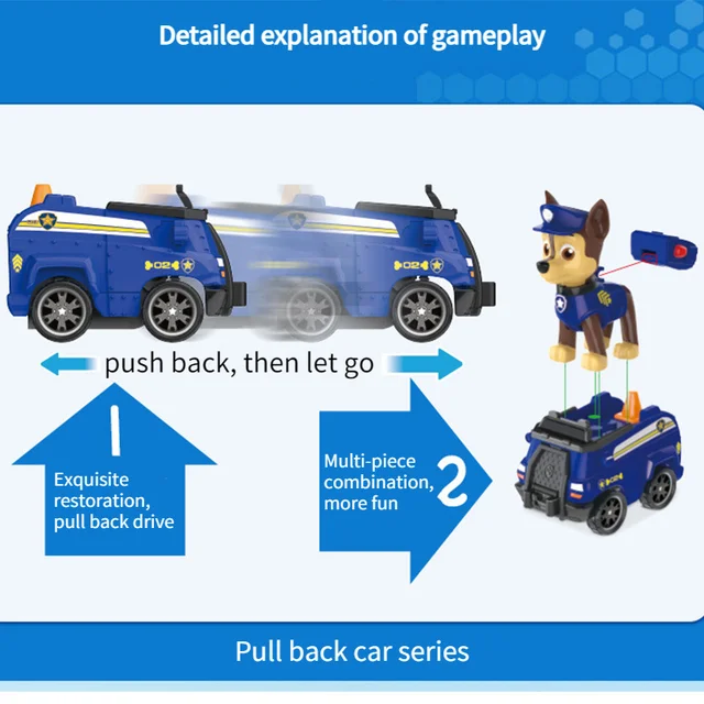 Paw Patrol Rescue Dog Puppy Set Toy Car Patrulla Canina Toys Action Figure Model Marshall Chase Rubble Vehicle Car Kid Toys Gift 5