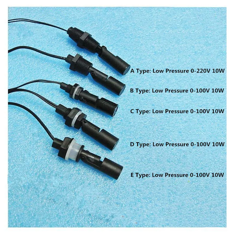 Pack of 3 10 W Water Level Sensors, PP Side-Mounted Horizontal Liquid Float  Switch, Water Liquid Level Sensors for Tank Pool, Aquarium