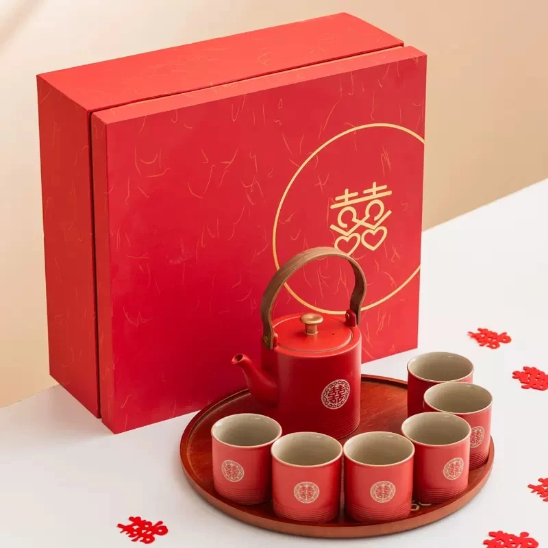 Wedding Kung Fu Tea Set, Home Gift for New Couples, Tea Cup, Holiday, Upscale Wedding Gifts