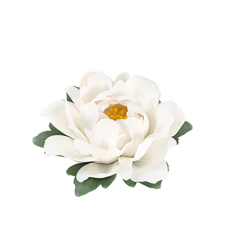 Ceramic White Peony Tea Pet Flower Incense Burner Stick Holder, Aromatherapy, Cha Dao Tearoom, Yoga, Office, Home Accessories