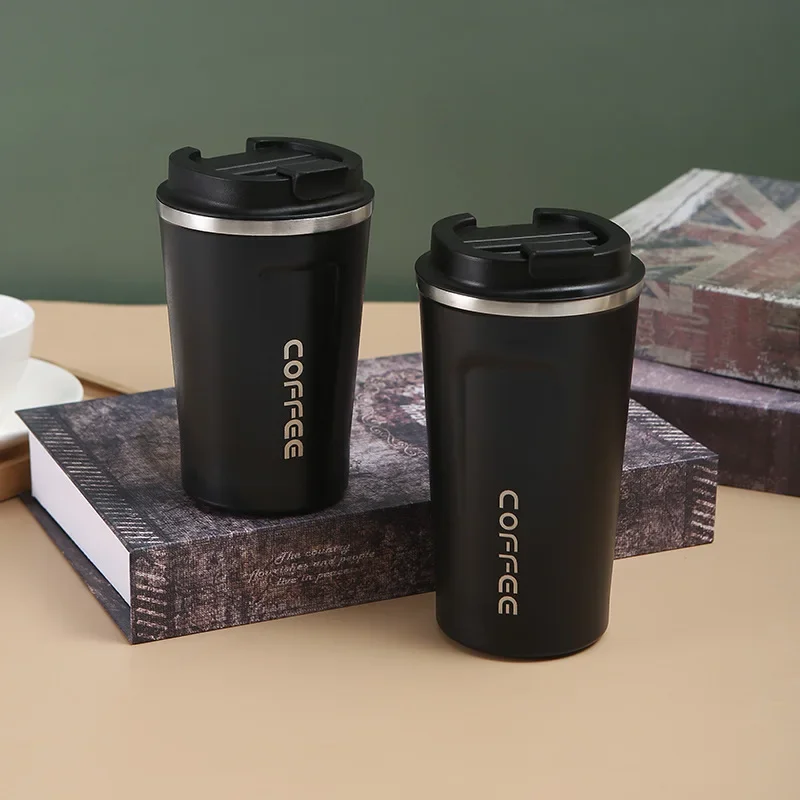 Vacuum Insulated Coffee Tumbler, Double-Wall Leakproof Thermos Bottle with Lockable Lid for Reusability,Keeps Drinks Warm
