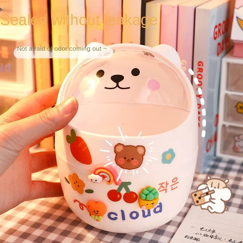 Kawaii Acrylic Pen Holder Desktop Organizer Office Stationery Cosmetics Storage Box Desk Storage Organizer Pen Holder Desktop Storage Box Stationery Organizer Stationery Storage Box