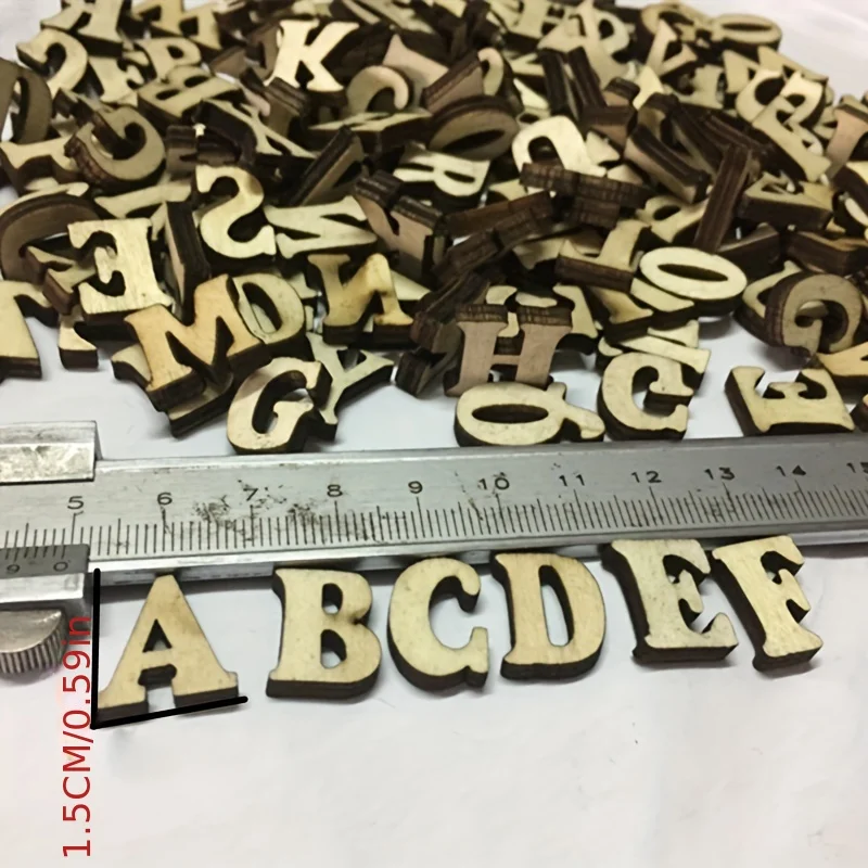 100pcs Wooden Letters & Numbers 3