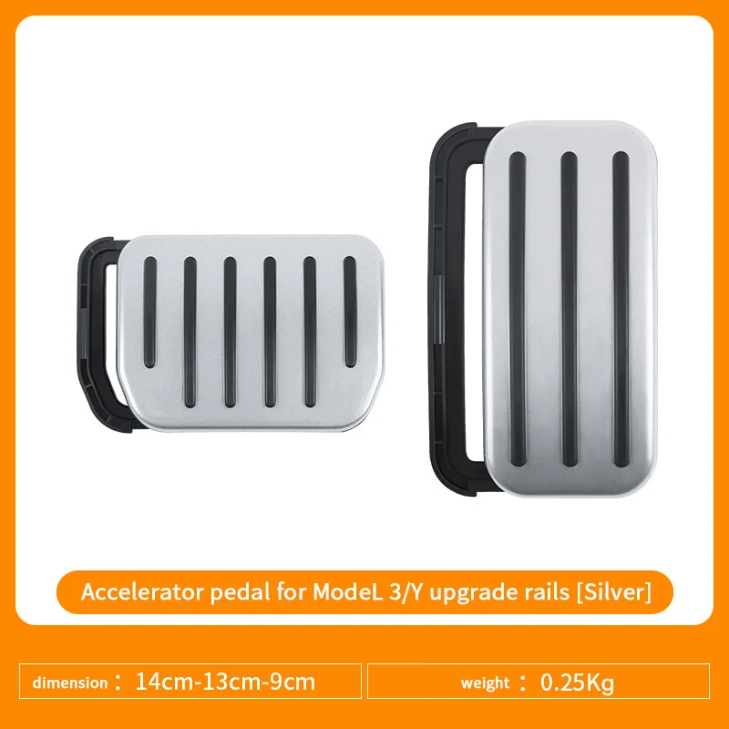 Aluminum Alloy Pedal Covers For Tesla Model Y 2022-2025 & Model 3 2018-2025 - Anti-Slip Brake & Accelerator Pad Set - View #9