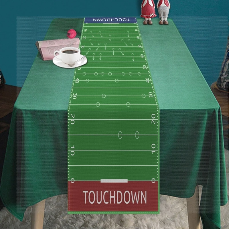 American Football Table Runner Decoration Football Courts Table Runner Long Grass Tablecloth Football Party Drop Shipping