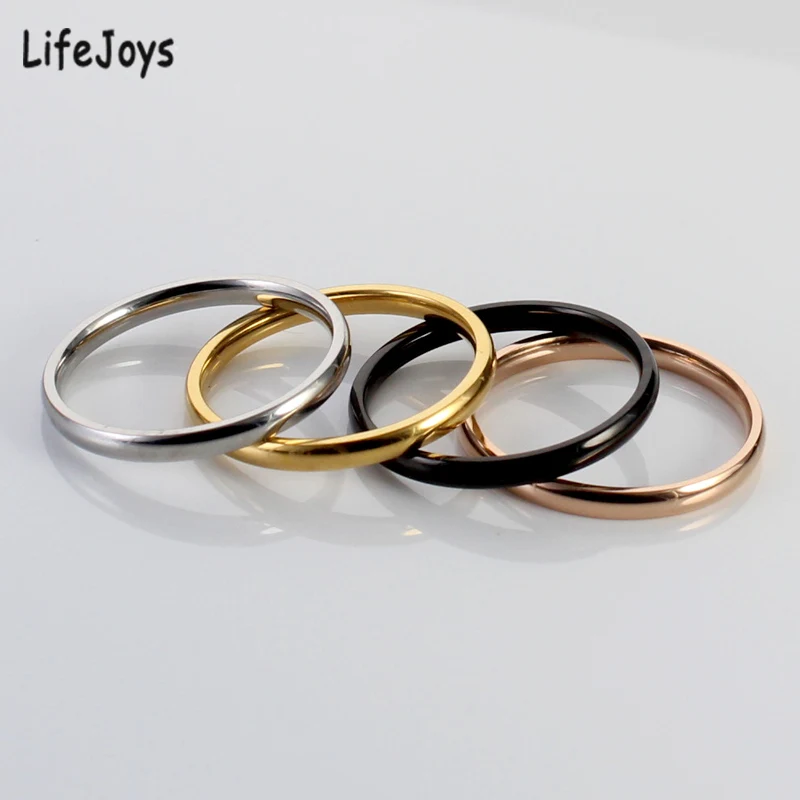 2mm Dome Ring Stainless Steel Comfort Spherical Domed Band Ring Stackable For Women Girls finger ring stainless steel ring