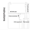 ZRDR Aquarium DIY CO2 Diffuser Fish Tank CO2 External Atomizer Aluminum Alloy CO2 Generator Regulator Accessories CO2 Diffuser 5