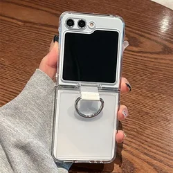 Premium High Clear Transparent Ring Holder Case for Samsung Galaxy Z Flip Series (CBPVC)
