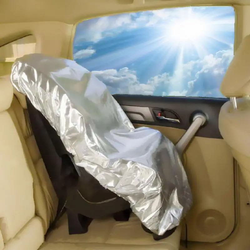 Car Seat Shade For Children Baby Car Seats Heat Protector Elastic Reflective Baby Seat Covers Portable Cooling Heat