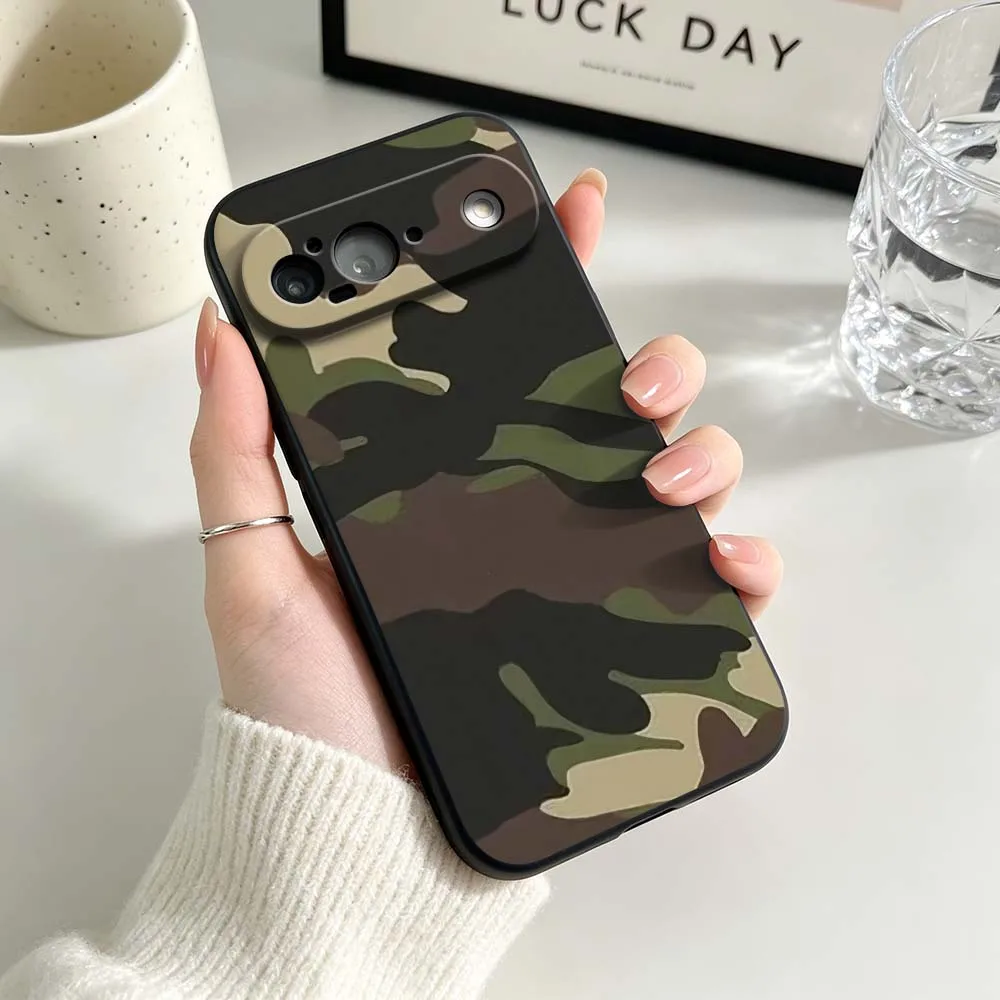 Graffiti Army Green Camouflage Black Soft Silicone Phone Case