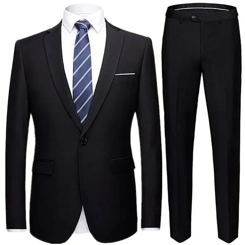 

0975 Fashion New Men's Casual Boutique Business Dress Wedding Groom Suit Coat Blazers Trousers