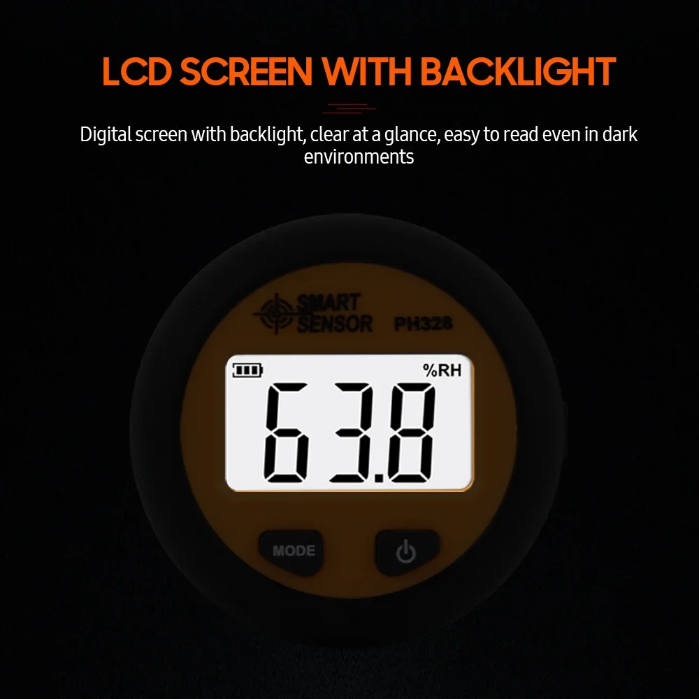 SMART SENSOR PH328 Digital Backlight Soil Tester 3 in1 pH/ Moisture/ Temperature