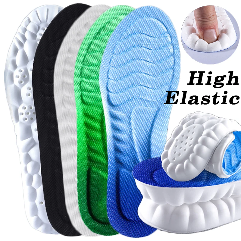 4D Latex Sport Insoles Super Soft High Elasticity Shoe Pads Anti pain