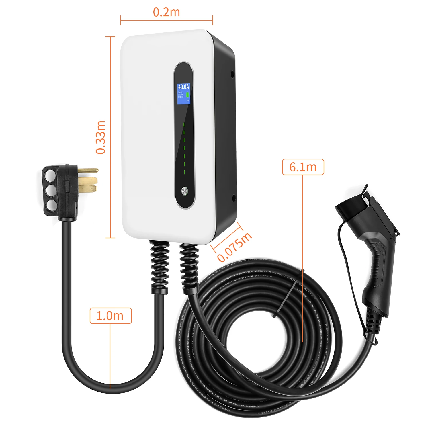 J1772 Type 1 EV Charger Electric Vehicle Charger Wallbox EV Charging