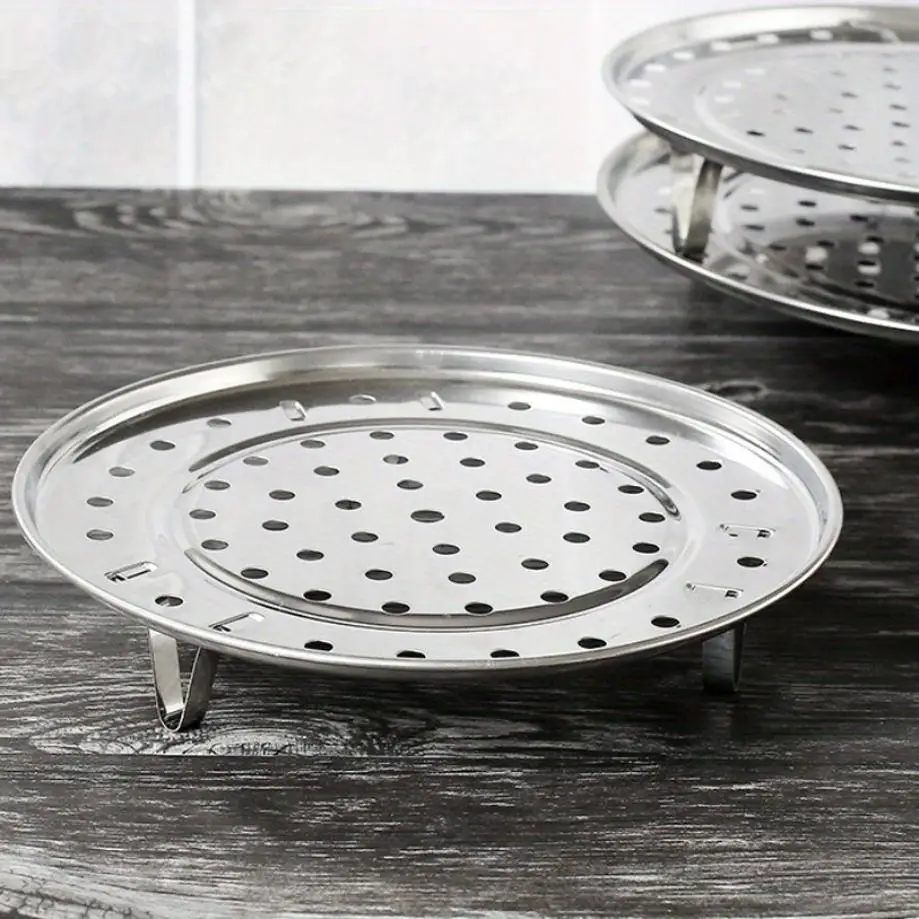 1 Pcs Stackable Stainless Steel Steamer Rack Set Multi-Layer Ventilated Steaming Racks With Holes Kitchen Cooking Tool