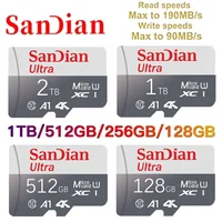 Original Micro TF SD Card 2TB High Speed 1TB TF SD Memory Card 1TB Mobile Phone Computer Camera Flash Memory Card