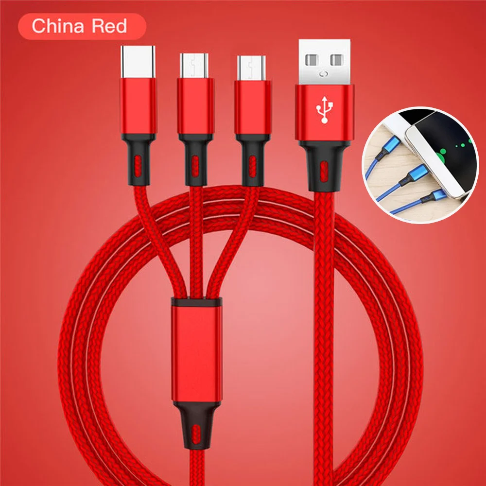 Кабель 3 в 1 для быстрой зарядки IPhone 13 XS Android Type-c usb c | Мобильные телефоны и