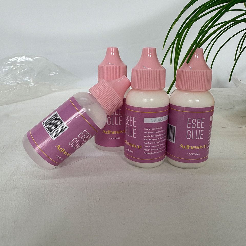 Esee1.3oz Lace Glue For Wigs Waterproof Super Hold Hair Glue For Weave Invisible Hair Bonding Glue Extreme Hold for Hair Systems