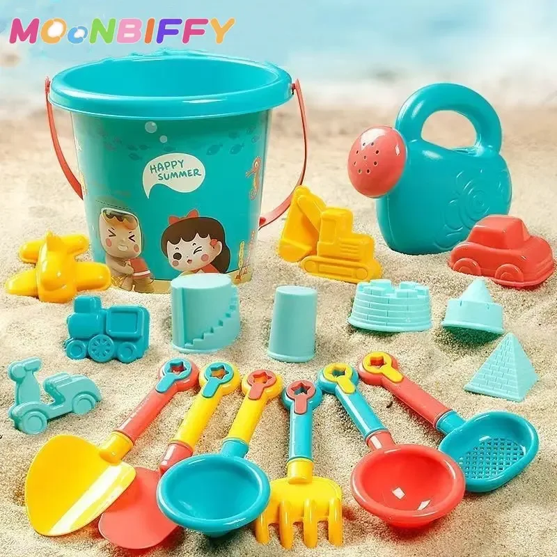 

Soft Rubber Beach Toys Summer Sand Water Play Tools Shovels Beach Buckets Sand Gadgets Outdoor Children's Games Toys For Kids