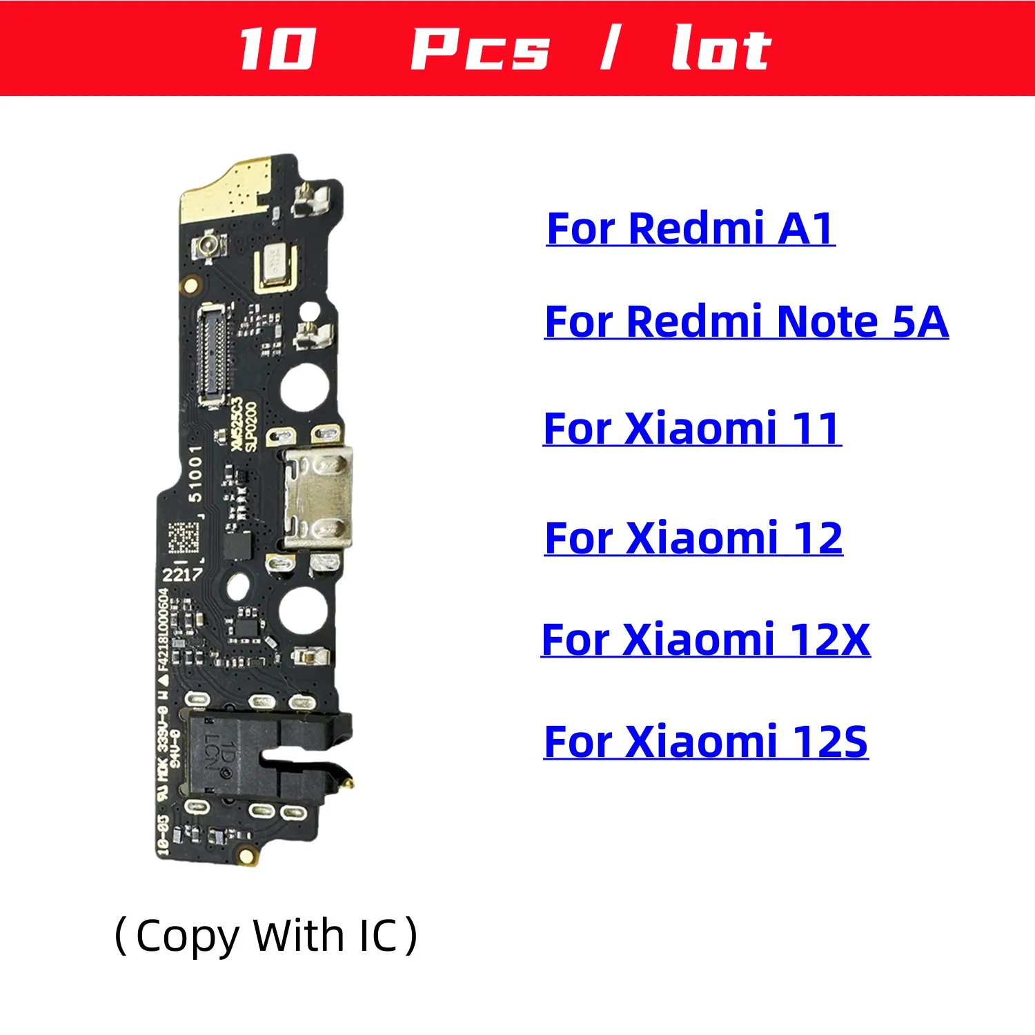 10 Pz/Lotto, Connettore Dock Caricatore Usb Scheda Di Ricarica Spina Porta Cavo Flessibile Per Xiaomi 11 12 12X 12S Redmi A1 Note 5A