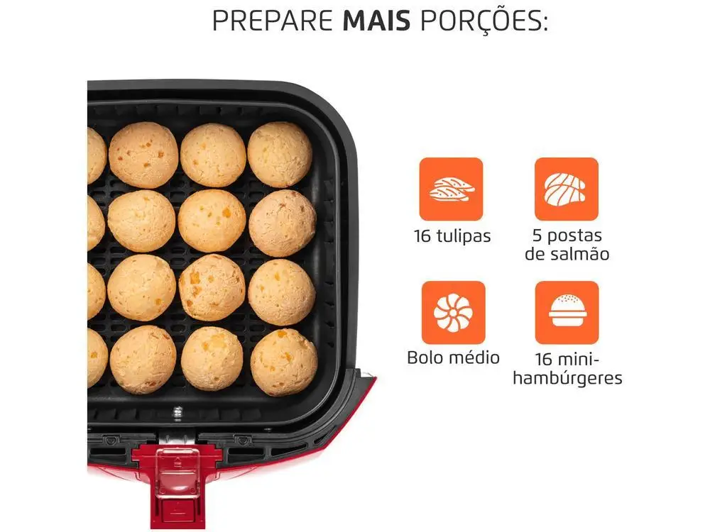 Fritadeira Elétrica sem Óleo/Air Fryer Mondial - 220V 3