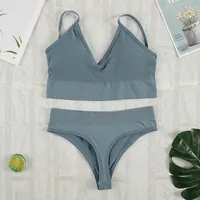 Ensemble de Soutien-Gorge et Culotte pour Femme, Sous-Vêtements Sexy, String, Bralette Sans Couture, Lingerie Féminine Douce et Précieuse, Haut Court, 2 Pièces 3