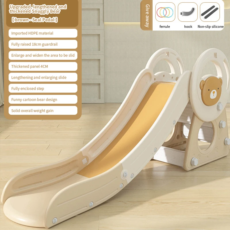 Plastic Indoor Playground for Children, Long Plastic Slide, Sturand Durable, Baby, Kids,