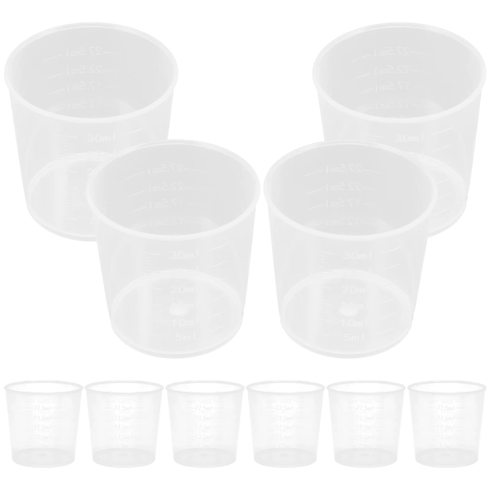 

Plastic Graduated Cups Measuring Scale Cups Transparent Liquid Container for Mixing Paint Stain Epoxy Resin