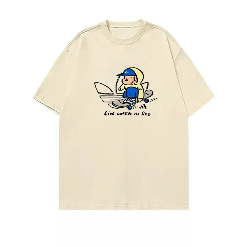 Unisex Pure Cotton Short-Sleeve Fashion Tee