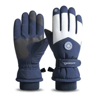 Winter Skiing Gloves for Women Men Cycling Fleece Waterproof Thick Snowflak Motorcycle Touch Screen Warm Windproof Snow Gloves 2