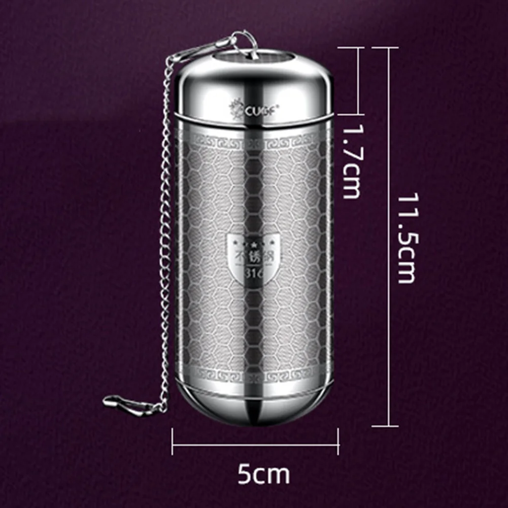 Description Picture 6 of item1pc Tea Infuser Stainless Steel Tea Leaves Spice Seasoning Ball Strainer Filter Mesh Seasoning Ball Teaware Food Grade Durable