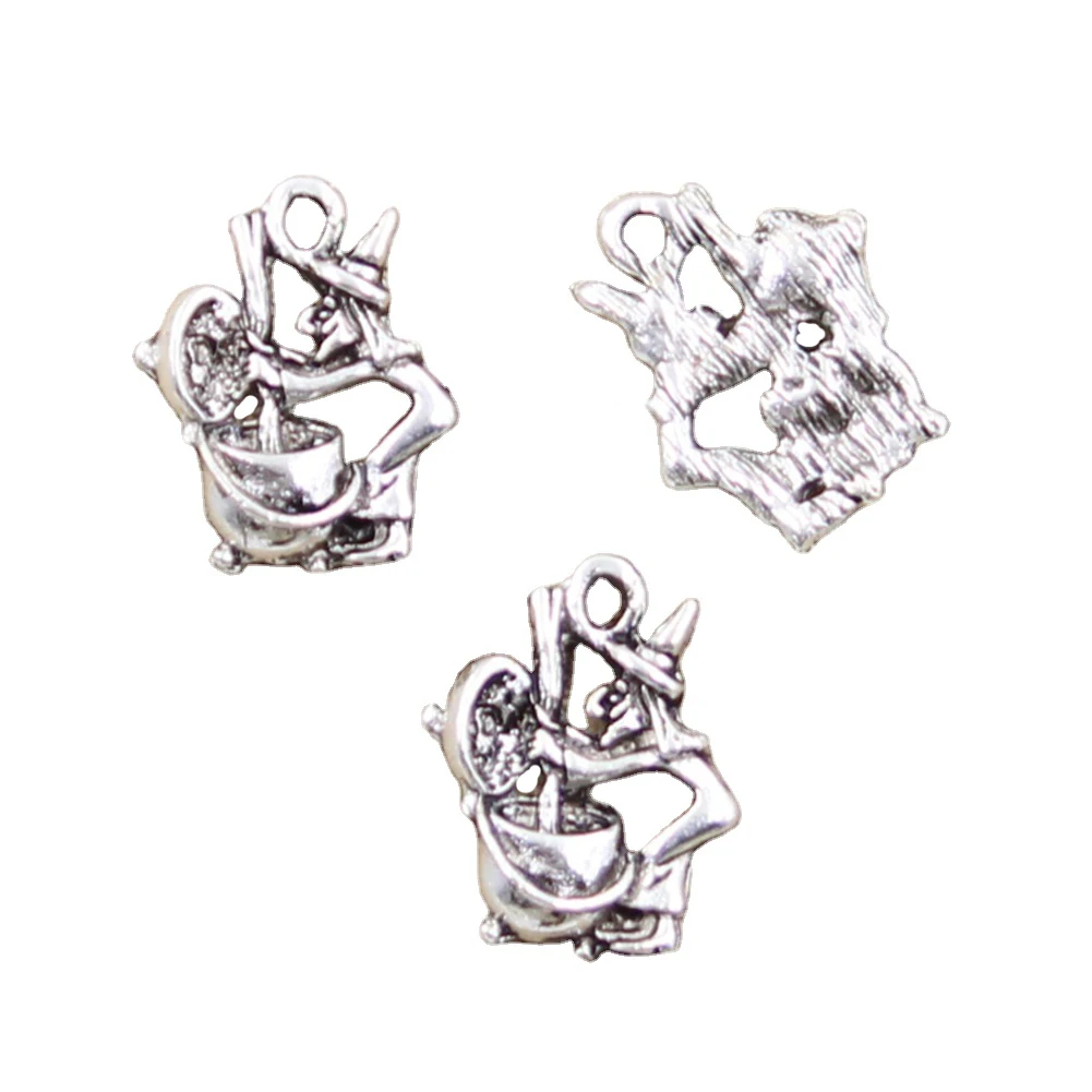 15pcs 매력 마녀 정제  19x15mm 골동품 만드는 펜던트에 맞게, 빈티지 티벳..