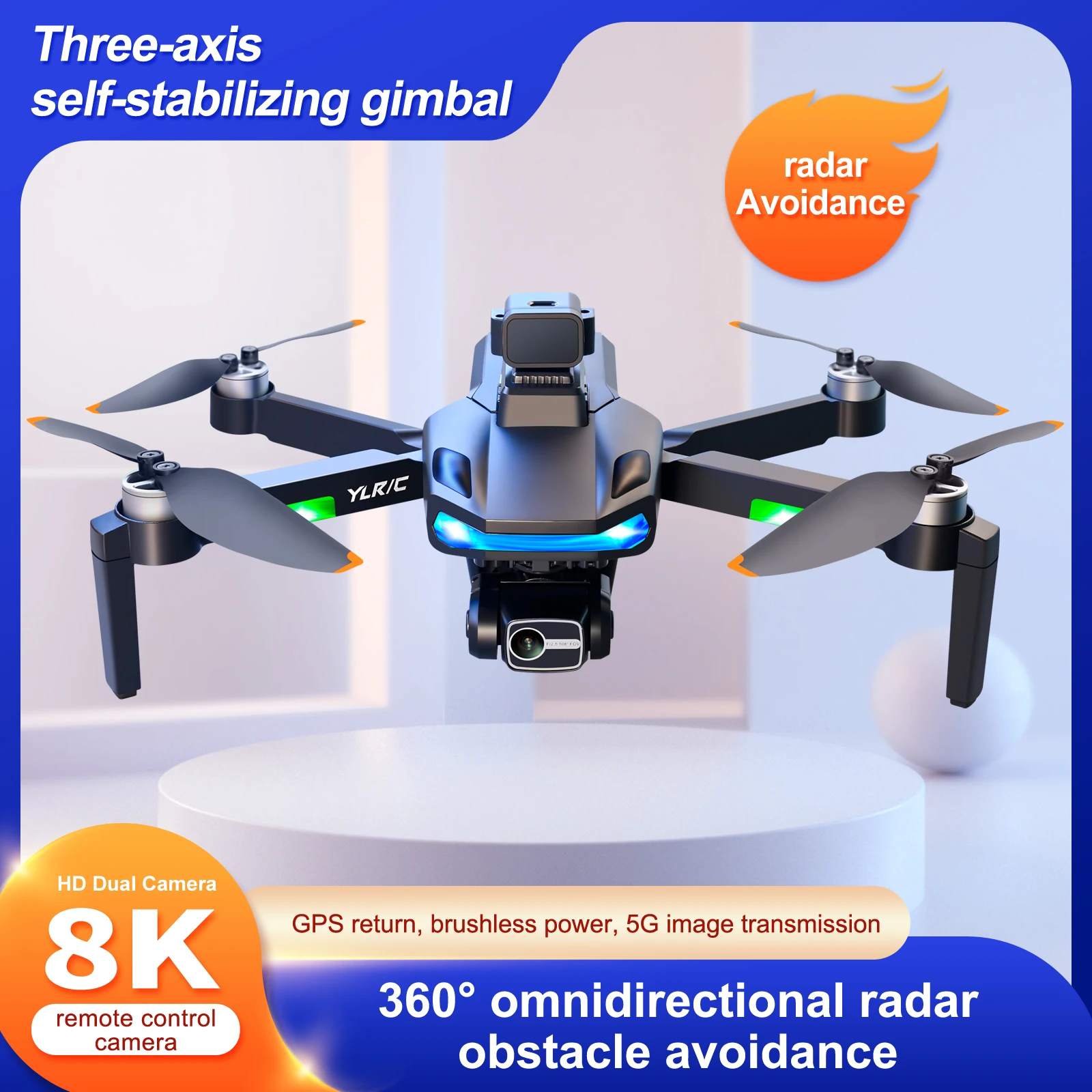 2022 새로운 S135 최대 GPS 드론 8K 전문 듀얼 HD 카메라 3 축 짐벌 FPV 항공 사진 브러시리스 모터 Quadcopter 완구