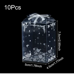 Set of 10 Clear PVC Gift Boxes - As the picture shows (04)